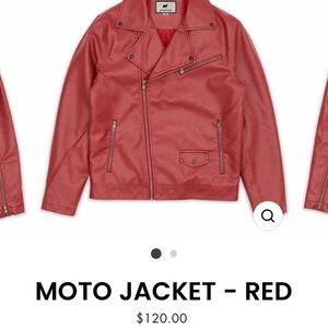 Maison Noir red leather jacket Large